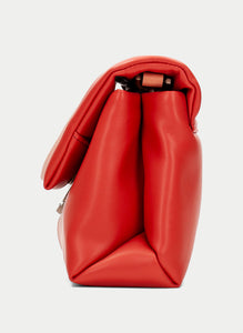 Hispanitas - Two-tone Shoulder Bag - Coral/Scarlet