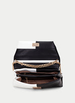 Load image into Gallery viewer, Hispanitas - Two-tone Shoulder Bag - White/Black
