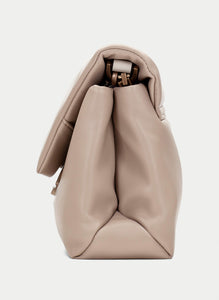 Hispanitas - Two-tone Shoulder Bag - Latte/Taupe