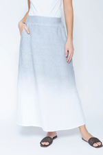 Load image into Gallery viewer, Blueberry - Ombre Linen Skirt - Silver
