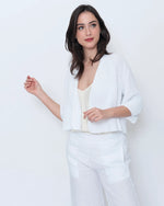 Load image into Gallery viewer, Blueberry - Knit Cardi - White
