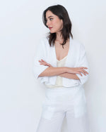Load image into Gallery viewer, Blueberry - Knit Cardi - White
