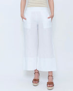 Load image into Gallery viewer, Blueberry - Linen Pant Palazzo - White
