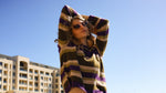 Load image into Gallery viewer, Bridge And Lord - Alpaca Multi Stripe Pullover - Plum/Olive

