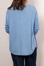 Load image into Gallery viewer, Bridge And Lord - Queen Curved Hem Pullover - Sky Blue
