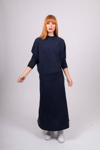 Bridge And Lord - Skirt With Flared Hem - Navy
