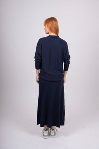 Bridge And Lord - Skirt With Flared Hem - Navy