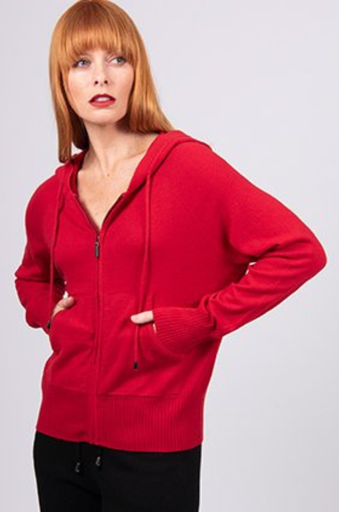 Bridge And Lord - Hayley Zip Hoodie - Red