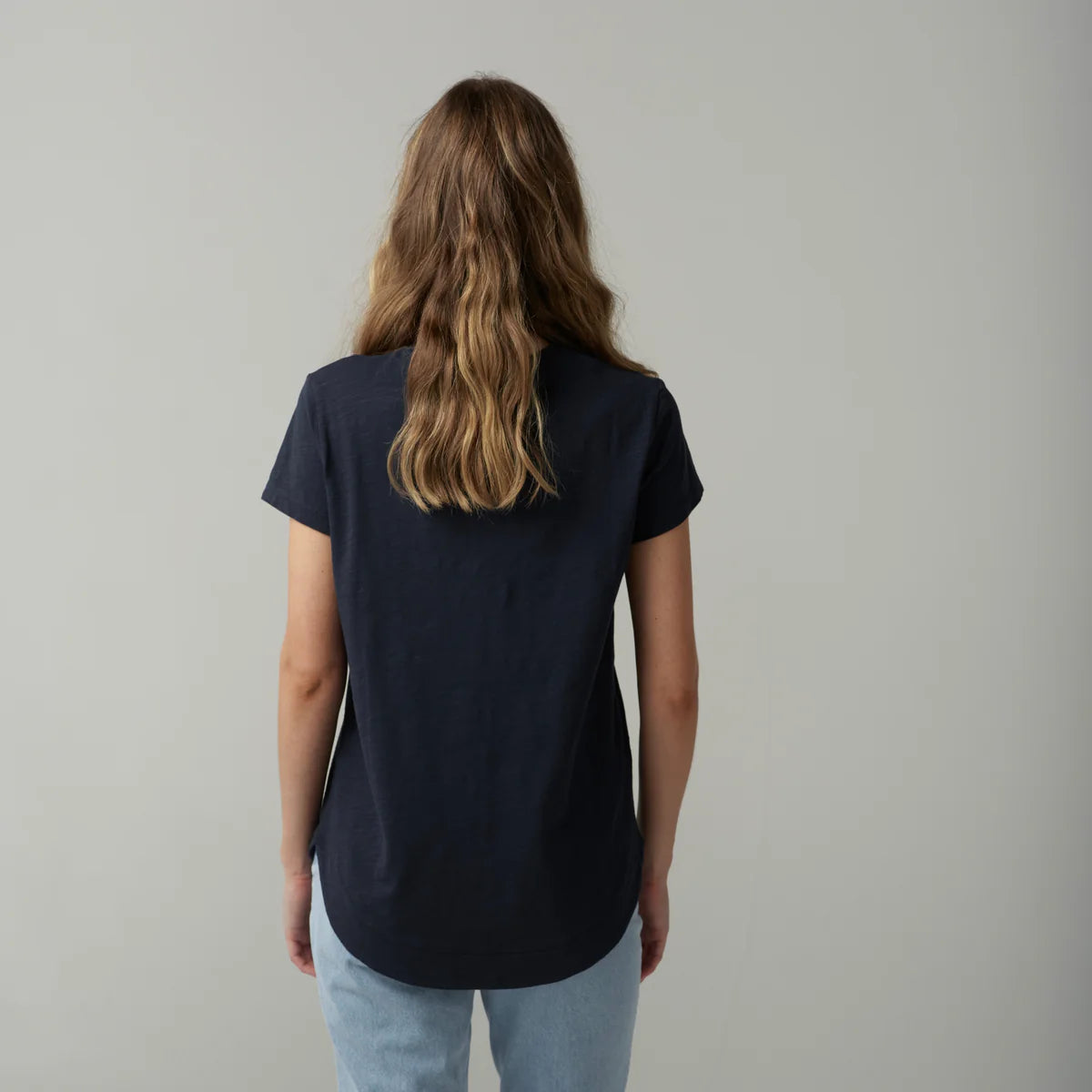 Cloth Paper Scissors - Shaped Hem Tee - Parisian Navy