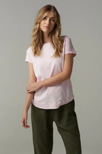 Load image into Gallery viewer, Cloth Paper Scissors - Shaped Hem Tee - Pink Touch
