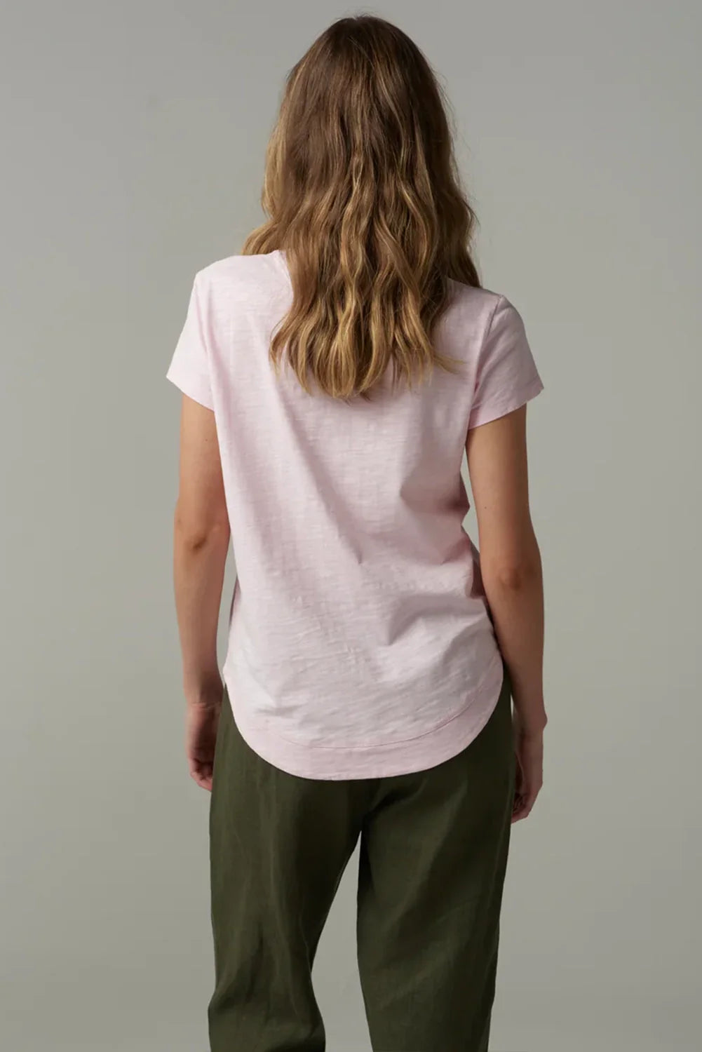 Cloth Paper Scissors - Shaped Hem Tee - Pink Touch