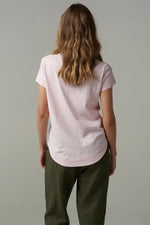 Load image into Gallery viewer, Cloth Paper Scissors - Shaped Hem Tee - Pink Touch
