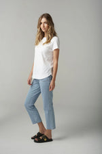 Load image into Gallery viewer, Cloth Paper Scissors - Shaped Hem Tee - White
