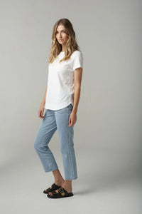 Cloth Paper Scissors - Shaped Hem Tee - White
