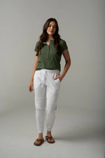 Load image into Gallery viewer, Cloth Paper Scissors - Henley Tee - Fairway Green

