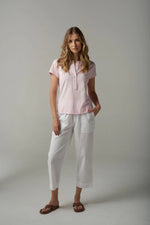 Load image into Gallery viewer, Cloth Paper Scissors - Henley Tee - Pink Touch
