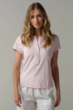 Load image into Gallery viewer, Cloth Paper Scissors - Henley Tee - Pink Touch

