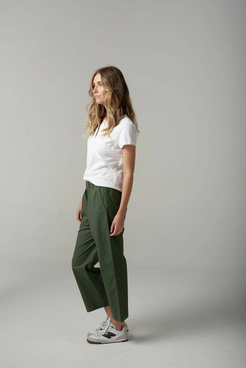 Cloth Paper Scissors - Henley Tee - White