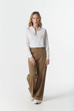 Load image into Gallery viewer, Cloth Paper Scissors - The Collared Henley - White
