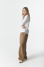 Load image into Gallery viewer, Cloth Paper Scissors - The Collared Henley - White
