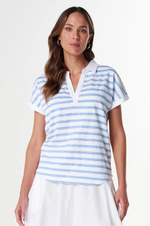Load image into Gallery viewer, Cloth Paper Scissors - Daydream Polo - White/Blue
