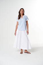 Load image into Gallery viewer, Cloth Paper Scissors - Daydream Polo - White/Blue
