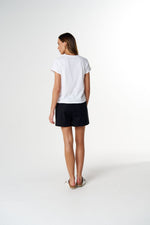 Load image into Gallery viewer, Cloth Paper Scissors - Rings Embroidered T Shirt - White

