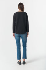 Load image into Gallery viewer, Cloth Paper Scissors - Raglan Tee On Repeat - Black
