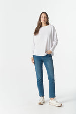 Load image into Gallery viewer, Cloth Paper Scissors - Raglan Tee On Repeat - White
