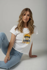Load image into Gallery viewer, Cloth Paper Scissors - Summer Play Printed Tee - Navy
