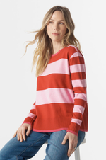 Load image into Gallery viewer, Cloth Paper Scissors - Sierra Stripe Knit - Flamboyant Stripe
