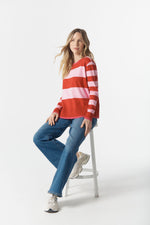 Load image into Gallery viewer, Cloth Paper Scissors - Sierra Stripe Knit - Flamboyant Stripe
