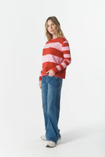 Load image into Gallery viewer, Cloth Paper Scissors - Sierra Stripe Knit - Flamboyant Stripe
