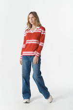 Load image into Gallery viewer, Cloth Paper Scissors - Sun Chaser Polo Knit - Scarlet
