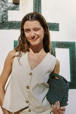 Load image into Gallery viewer, Indi And Cold - Pinstripe Twill Vest - Crudo 121
