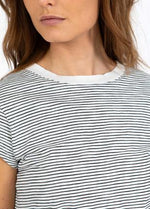 Load image into Gallery viewer, Coster Copenhagen - Heart 1180 Ellen Stripe Short Sleeve Tee - Black Stripe
