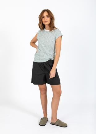 Coster Copenhagen - Heart 1180 Ellen Stripe Short Sleeved Tee - Green Stripe