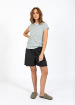 Load image into Gallery viewer, Coster Copenhagen - Heart 1180 Ellen Stripe Short Sleeved Tee - Green Stripe
