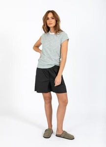 Coster Copenhagen - Heart 1180 Ellen Stripe Short Sleeved Tee - Green Stripe
