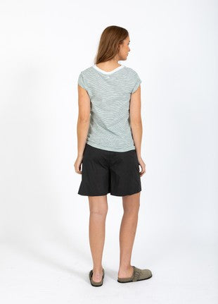 Coster Copenhagen - Heart 1180 Ellen Stripe Short Sleeved Tee - Green Stripe