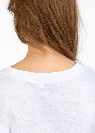 Coster Copenhagen - Heart Metallic Tee - White/Silver