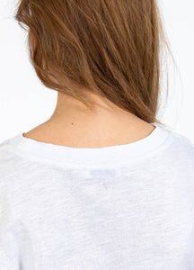 Coster Copenhagen - Heart Metallic Tee - White/Silver