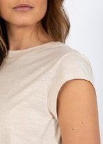 Load image into Gallery viewer, Coster Copenhagen - Heart Metallic Tee - Sand/Gold
