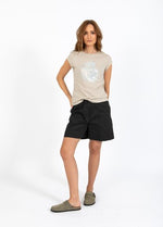 Load image into Gallery viewer, Coster Copenhagen - Heart Cap Sleeve Shell Tee - Light Khaki
