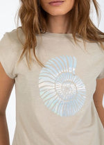 Load image into Gallery viewer, Coster Copenhagen - Heart Cap Sleeve Shell Tee - Light Khaki
