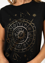 Load image into Gallery viewer, Coster Copenhagen - CC Heart Soleil Cap Sleeves Tee - Black
