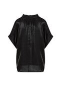 Coster Copenhagen - Heart Jolie Metallic Top With Gathers - Black