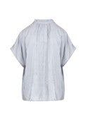 Load image into Gallery viewer, Coster Copenhagen - Heart Jolie Metallic Top With Gathers - Grey/Blue
