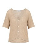 Coster Copenhagen - Heart Roselynn V Neck Cardigan - Sand