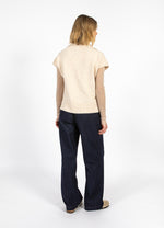 Load image into Gallery viewer, Coster Copenhagen - CC Heart Emerie Knit Polo Top - Off White Melange
